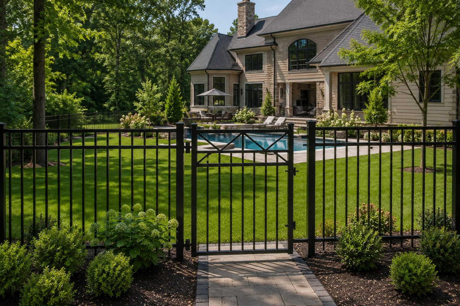Aluminum fence built by Berriz in Northern Virginia