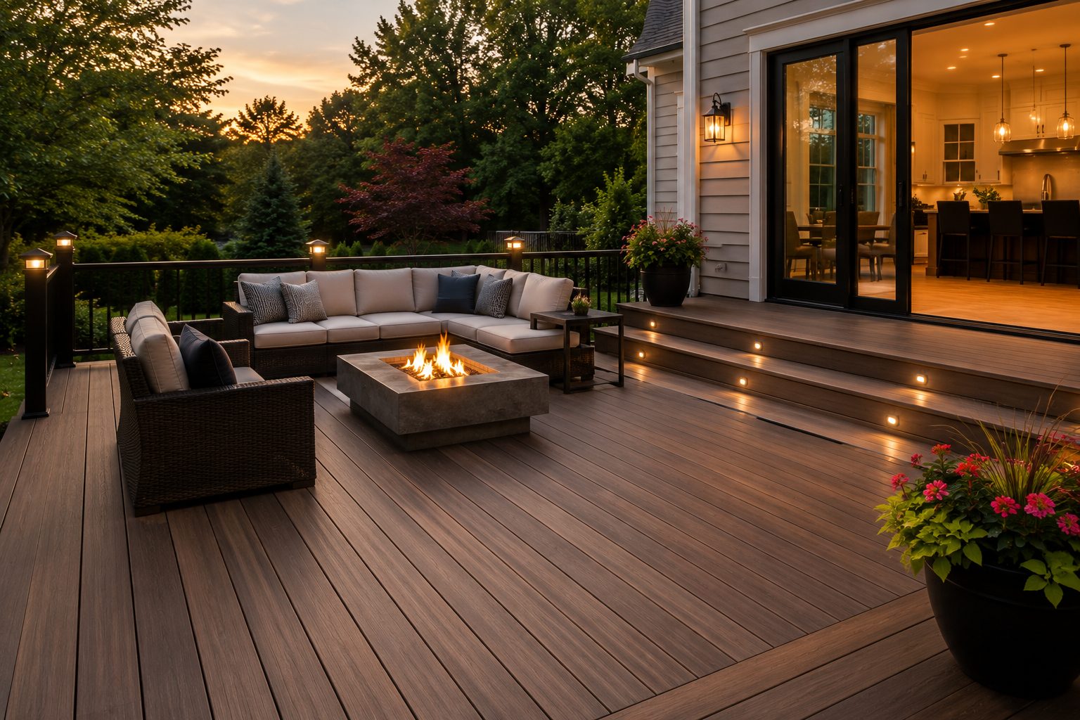 Composite Trex deck built by Berriz in Northern Virginia