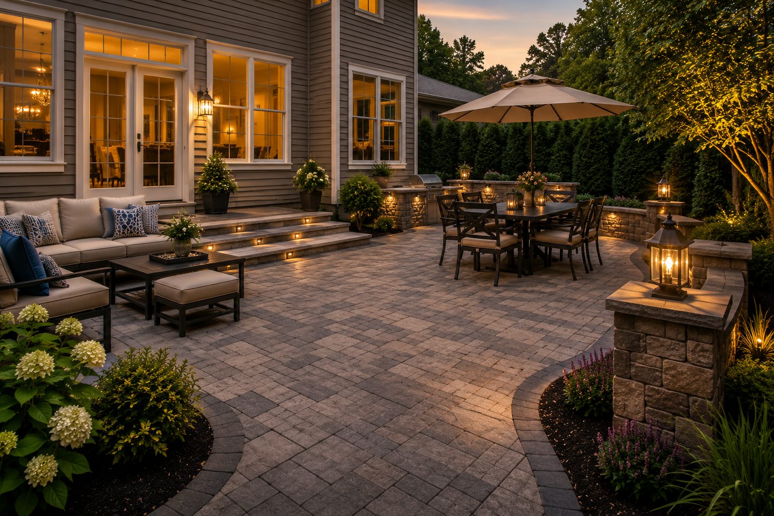 Paver patio built by Berriz in Northern Virginia