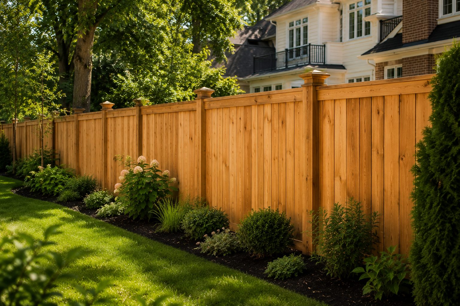 Wood privacy fence built by Berriz in Northern Virginia